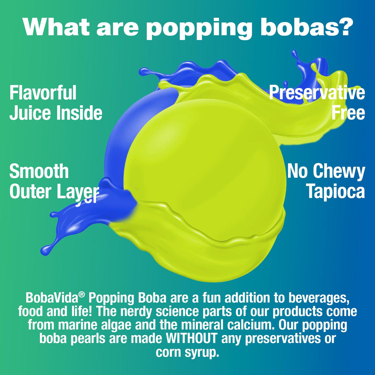 BOBAVIDA Slime Licker dessert and drink ideas with popping pearls.