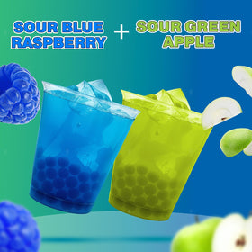 BOBAVIDA Slime Licker green apple popping boba pearls for desserts.