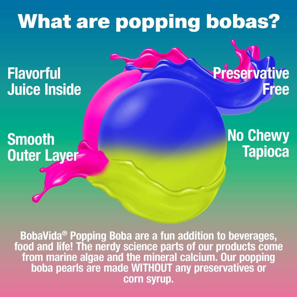BOBAVIDA Slime Licker variety pack with included straws for serving.