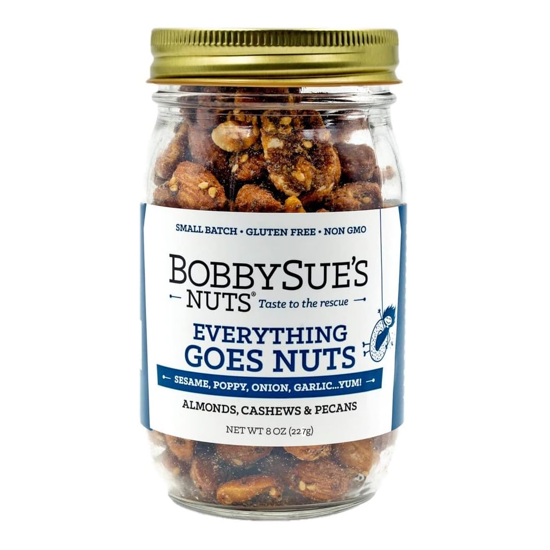 BobbySue's Everything Goes Nuts almonds snack for on-the-go protein