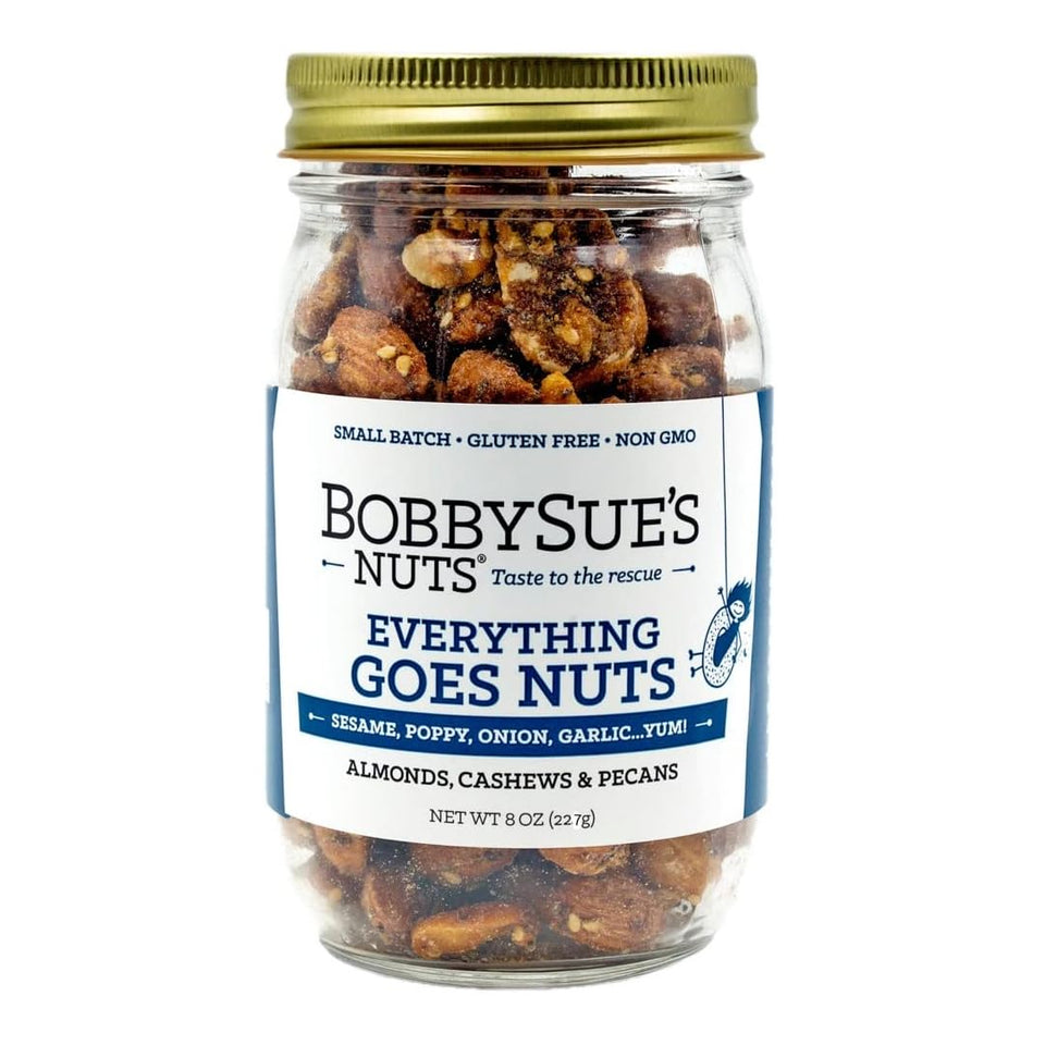 BobbySue's Everything Goes Nuts almonds snack for on-the-go protein