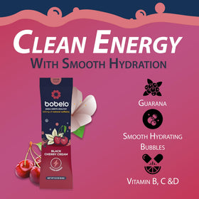 Bobelo bottle pour shows quick mix and refreshing flavor.