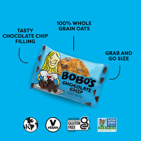 Bobo's Apple Pie filling Oat Bites, soft oat exterior with fruit