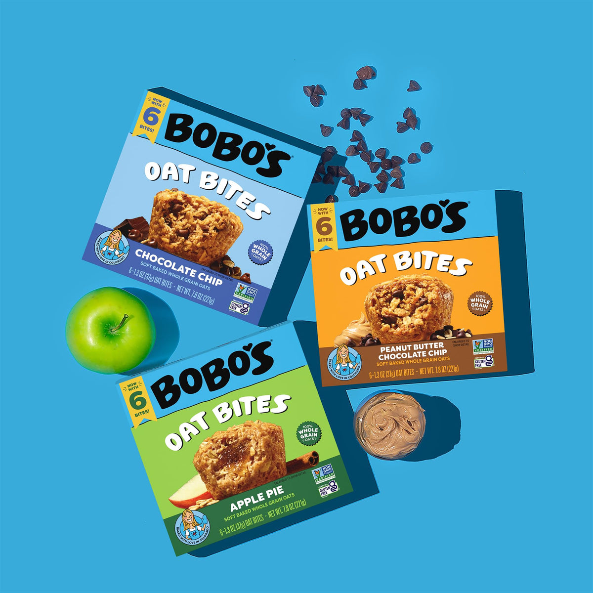 Bobo's Oat Bites ingredients panel, clean-label and dairy-free