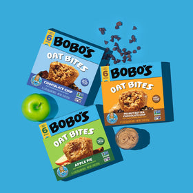 Bobo's Oat Bites ingredients panel, clean-label and dairy-free