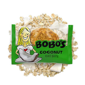 Close-up of Bobos bites reveals simple ingredients and chewy texture.