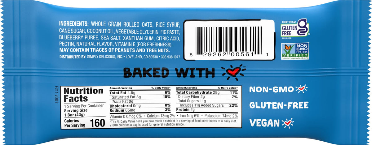 Individually wrapped Bobo's Fig Bars for on-the-go snacking.
