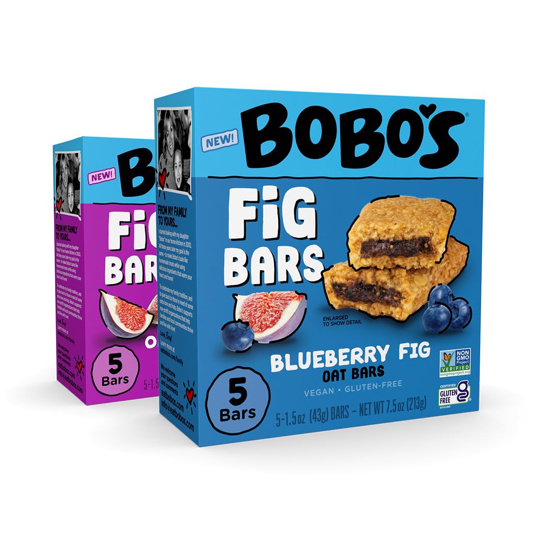 Bobo's Fig Bars Original pack, gluten-free snack for lunches.