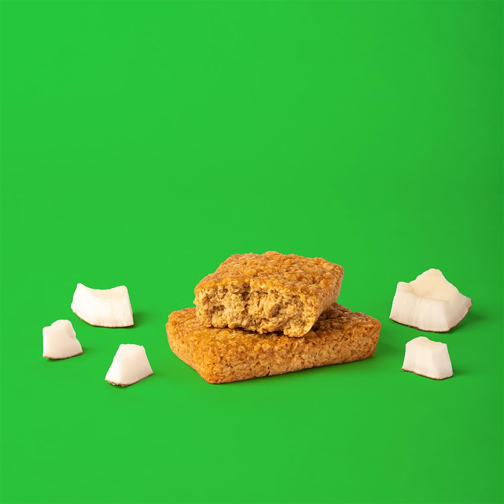 Bobo's Oat Bars Coconut close-up showing tropical notes and soft bite