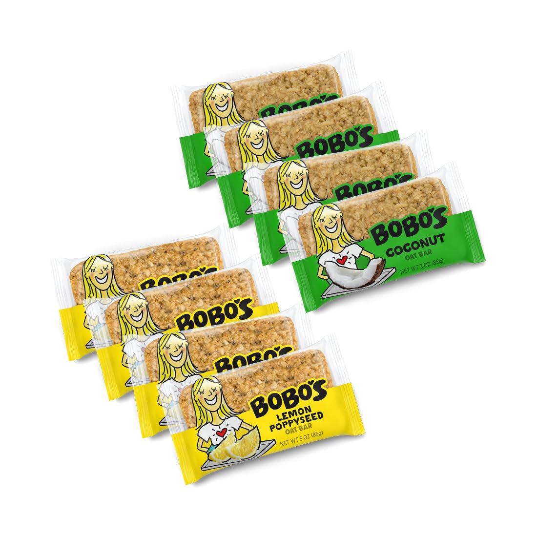 Bobo's Oat Bars Fruit Variety Pack hero image shows wholesome gluten-free breakfast option
