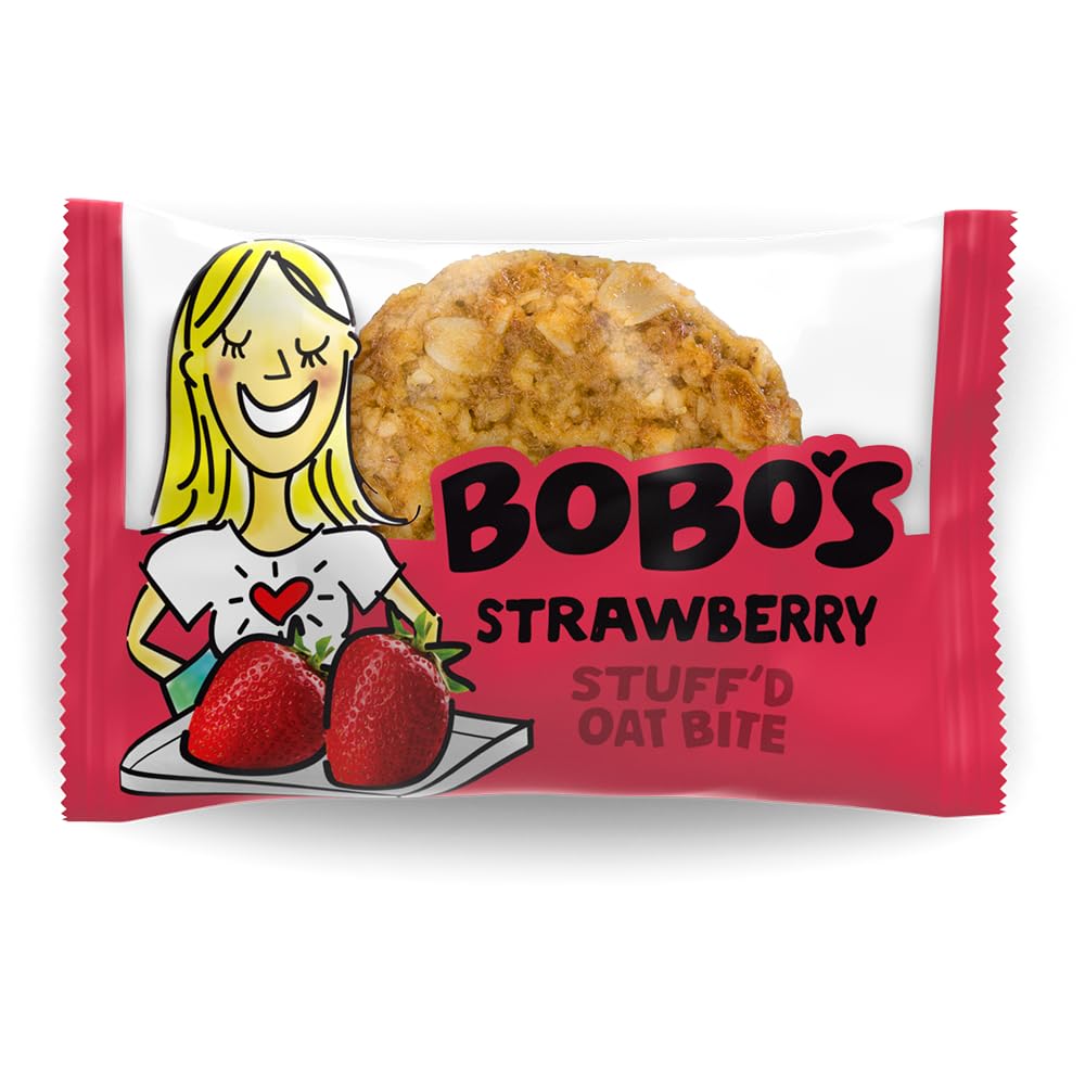 Bobo's Oat Bites Chocolate Chip view shows glossy chips