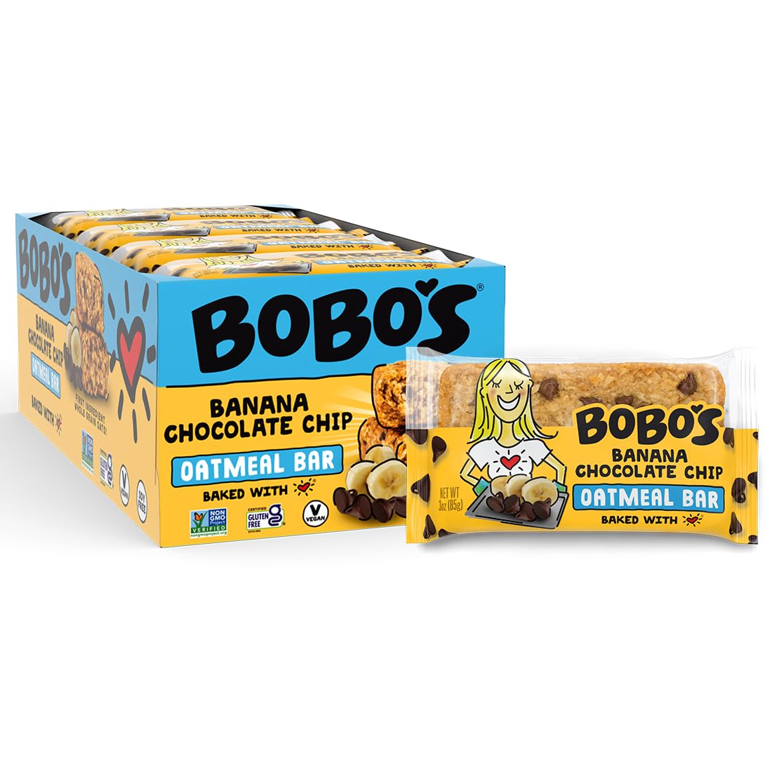 Bobo's plant-based oat bars ready for busy mornings and desk-friendly snacking.