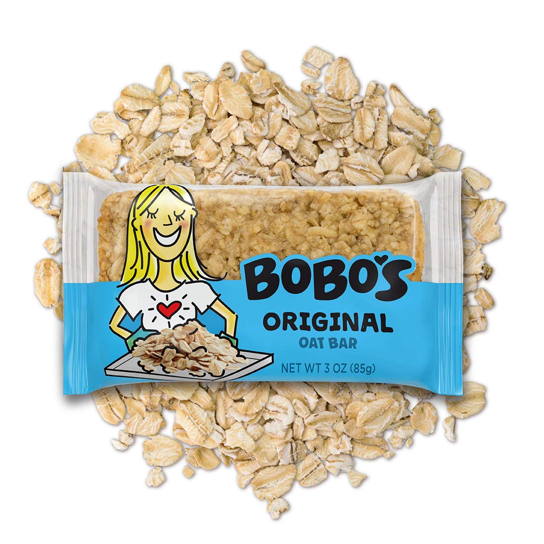 Bobo's Original Oat Bars gluten-free badge signals safe, dairy-free snacking