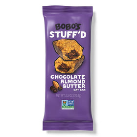 Bobo’s Stuff’d Oat Bar with Chocolate Almond Butter, ready-to-eat on the go.