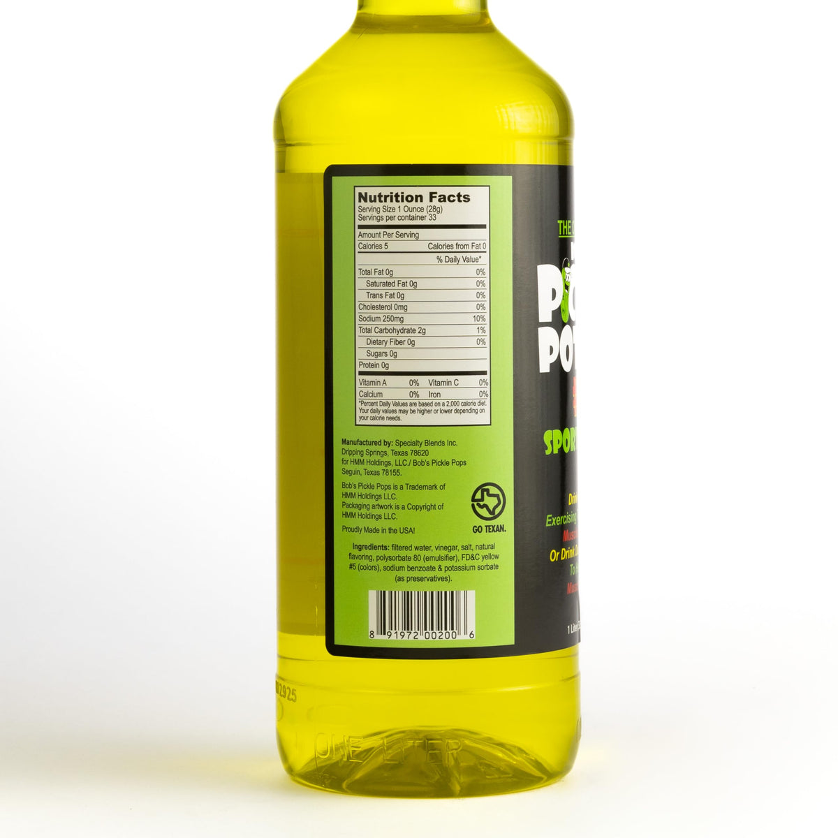 Bob's Pickle Potion Nine closeup reveals dill, cucumber, and spices flavor.