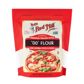 Bob's Red Mill 00 flour used in Neapolitan-style pizza in a home oven