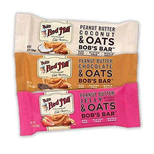 Bob's Red Mill 12-bar pack ideal for travel and daily snacking.