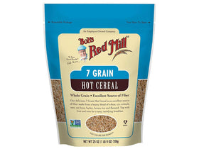 Bob's Red Mill 7 Grain Hot Cereal bag front view showing a wholesome breakfast option