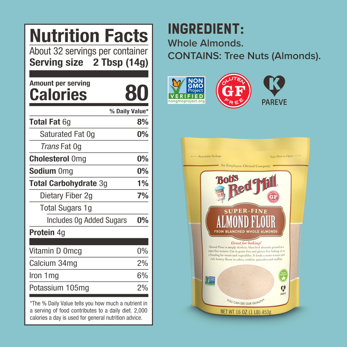 Bob's Red Mill almond flour baking setup enables pantry-friendly, low-carb desserts and breads.