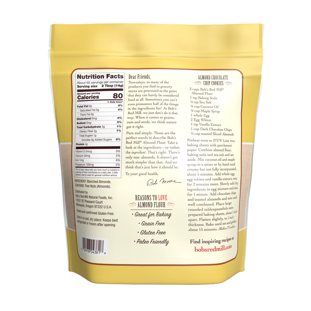 Bob's Red Mill almond flour used as breading for savory dishes