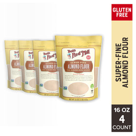 Bob's Red Mill almond flour milling process highlights a finely sifted texture for delicate pastries.