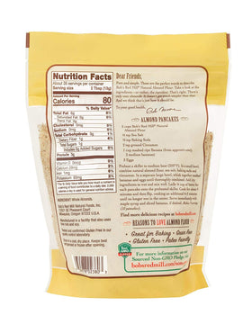 Bob's Red Mill almond flour texture shows a fine, powdery consistency for light, tender baked goods.