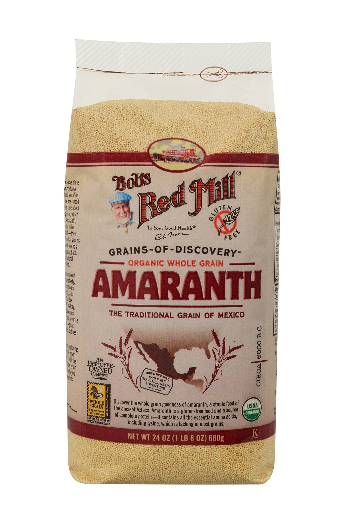 Bob's Red Mill amaranth porridge bowl showcases a fiber-rich breakfast option.