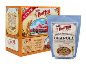 Bob's Red Mill Apple Blueberry Granola pack4-bags, wholesome grains for breakfast.