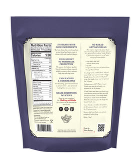 Bob's Red Mill Artisan Bread Flour being poured, ideal for consistent dough rise.