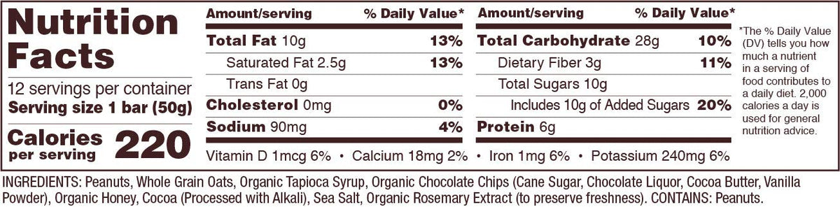 Bob's Red Mill bar with ingredients label and gluten-free marks.