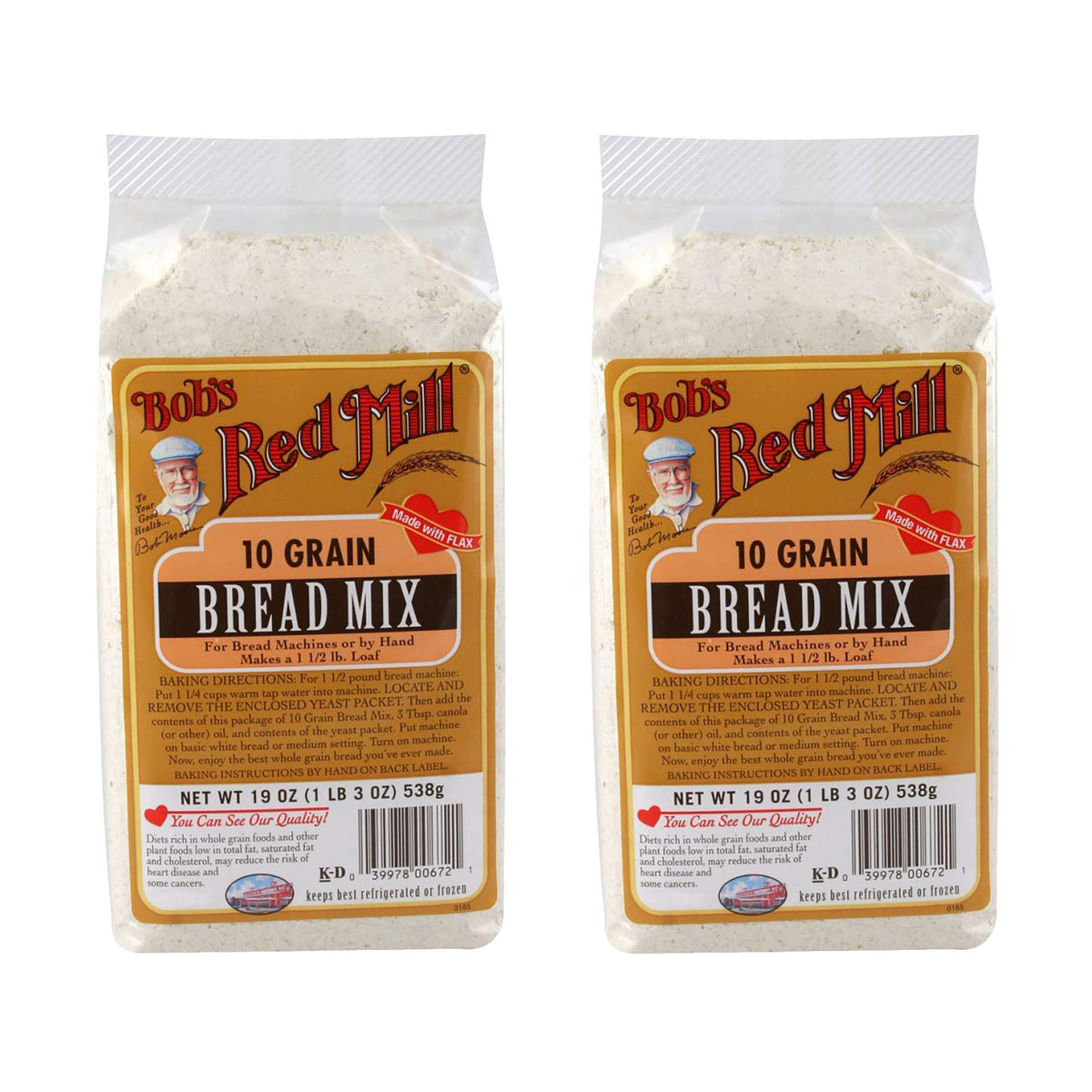 Bob's Red Mill 10-grain bread mix front package, ready for wholesome homemade loaves.