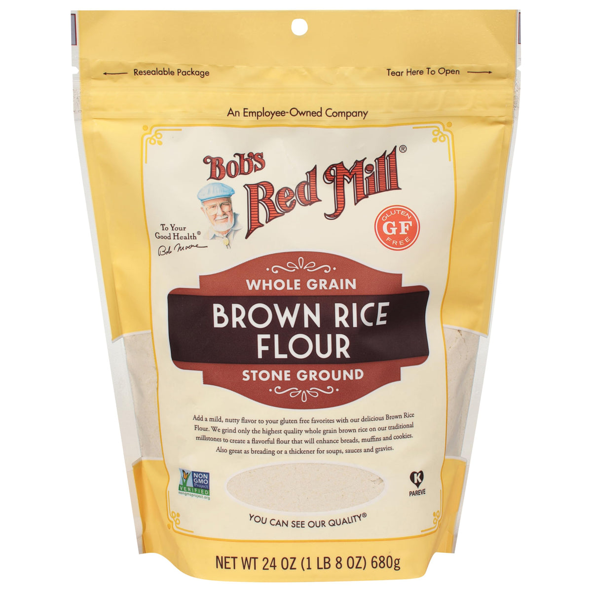 Bob's Red Mill Brown Rice Flour fine texture for smooth gluten-free bakes
