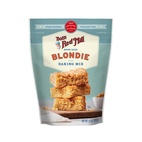 Golden-brown edges forming on blondies as they bake.