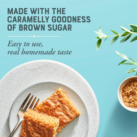 Aromatic brown sugar caramel notes filling the kitchen during baking.