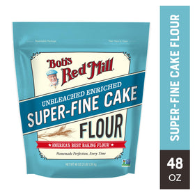 Bob's Red Mill cake flour stored in a 3 lb bag stays fresh.