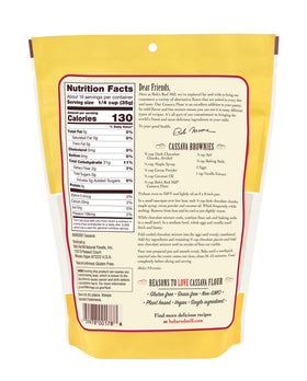 Close-up of cassava flour texture for light, tender gluten-free pancakes.