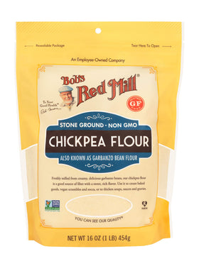 Bob's Red Mill Chickpea Flour in measuring cup, ready for versatile cooking