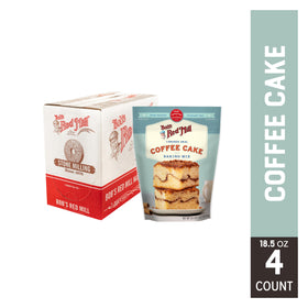Bob's Red Mill Cinnamon Swirl Coffee Cake Mix dry batter being measured for easy prep.