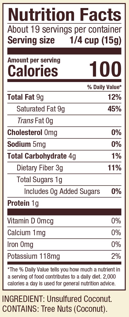 Bob's Red Mill Coconut Flakes highlighting fair trade, non-GMO, kosher certifications