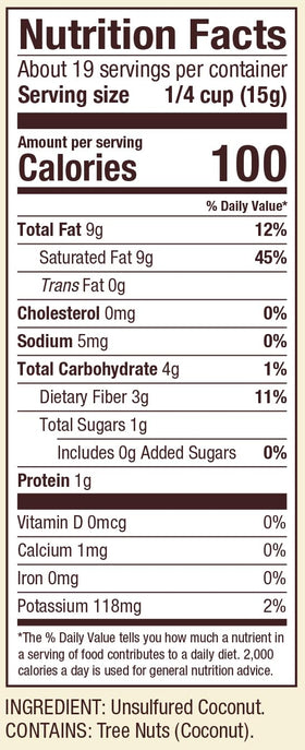 Bob's Red Mill Coconut Flakes highlighting fair trade, non-GMO, kosher certifications