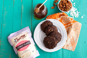 Bob's Red Mill Coconut Flakes used as dessert garnish on cake or pie