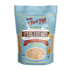 Bob's Red Mill dried steel-cut oat pieces ready for hearty breakfasts
