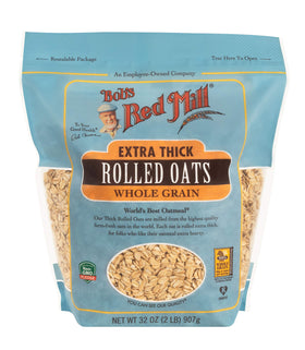 Bob's Red Mill extra thick oats four-pack side view for versatile use