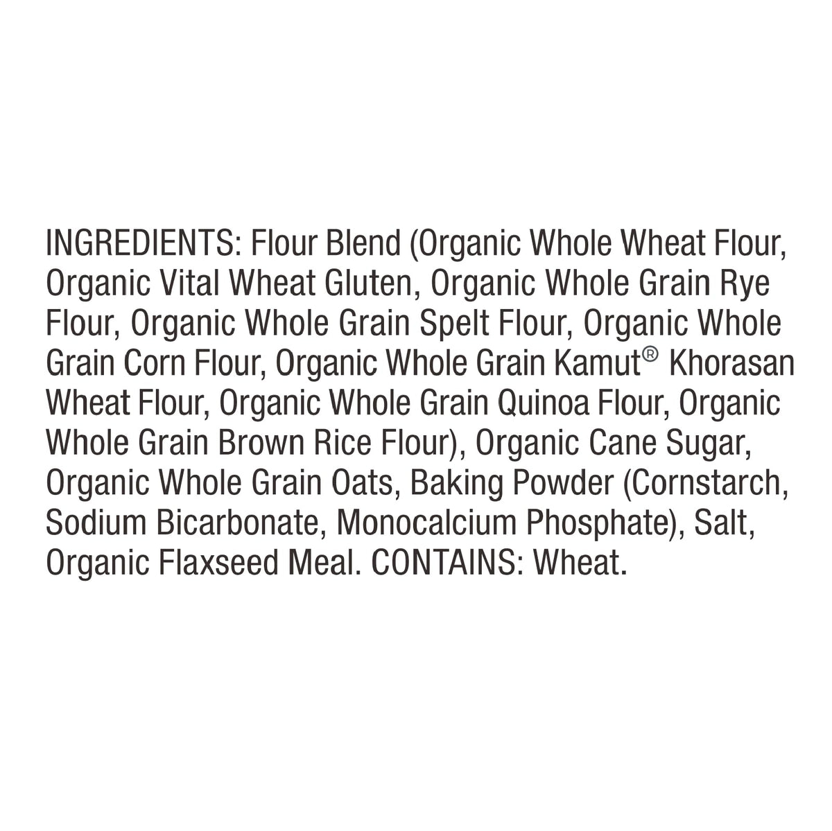 Close-up of flaxseed and whole grains in the dry mix from Bob's Red Mill.