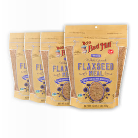 Bob's Red Mill flaxseed meal bag, versatile pantry staple for omega-3 and fiber.