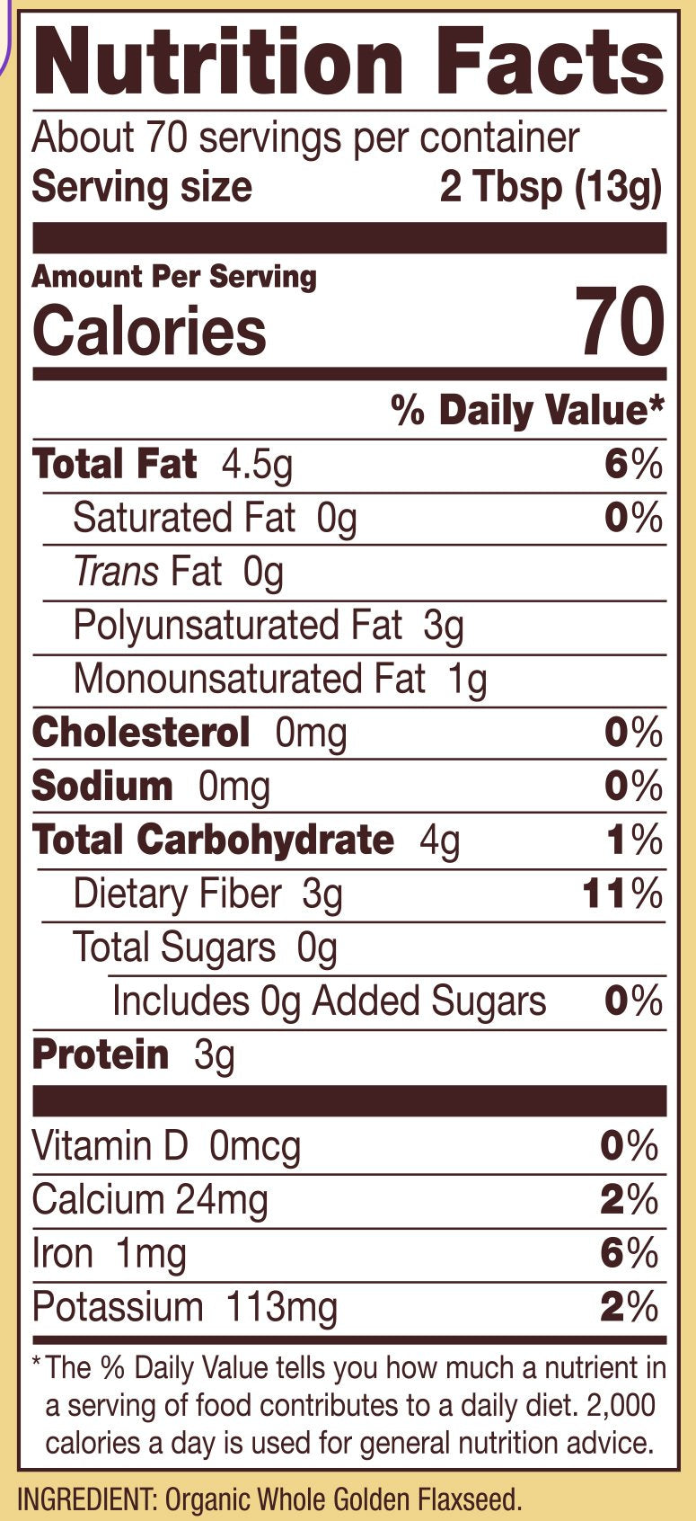 Bob's Red Mill flaxseed meal adds baking-friendly mild flavor.