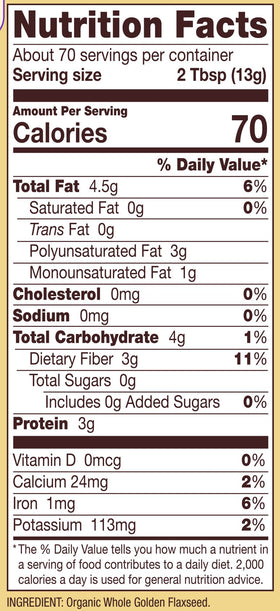 Bob's Red Mill flaxseed meal adds baking-friendly mild flavor.