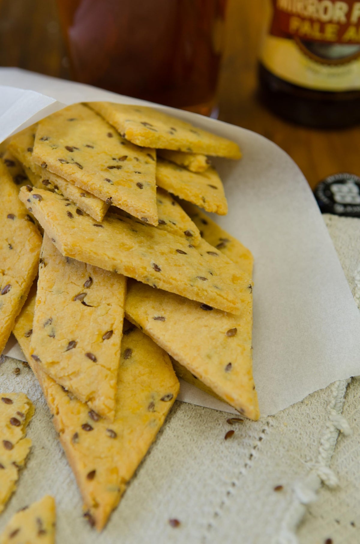 Bob's Red Mill flaxseed meal in pancake batter mix.