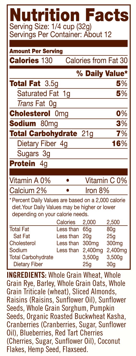Serving suggestion: Bob's Red Mill muesli with yogurt creates a wholesome start.