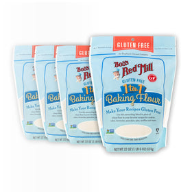 Bob's Red Mill gluten free 1-to-1 flour pack front, ideal for easy gluten free baking